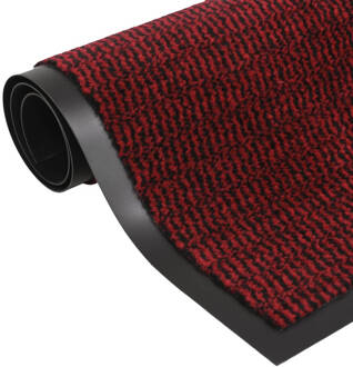 vidaXL Droogloopmat rechthoekig getuft 40x60 cm rood