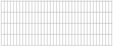 vidaXL Dubbelstaafmat 2,008x0,83 m zilverkleurig