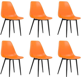 vidaXL Eetkamerstoelen 6 st PP oranje