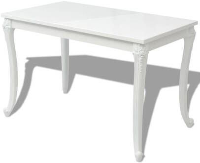 vidaXL Eettafel 116 x 66 x 76 cm Wit