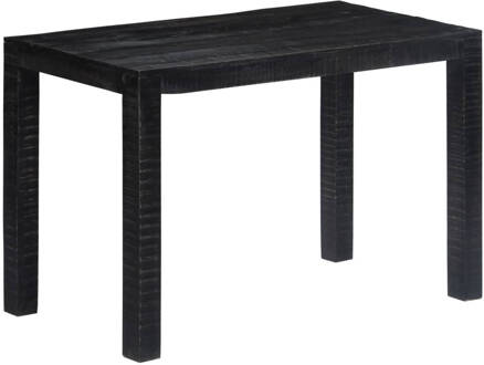 vidaXL Eettafel 118x60x76 cm massief mangohout zwart