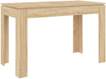 vidaXL Eettafel 120x60x76 cm bewerkt hout sonoma eikenkleurig Bruin