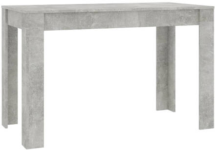 vidaXL Eettafel 120x60x76 cm spaanplaat betongrijs