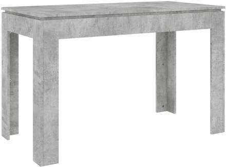 vidaXL Eettafel 120x60x76 cm spaanplaat betongrijs