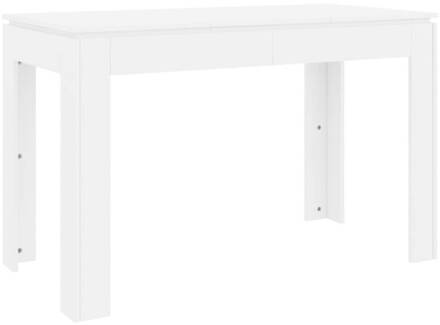 vidaXL Eettafel 120x60x76 cm spaanplaat wit  VDXL_800756