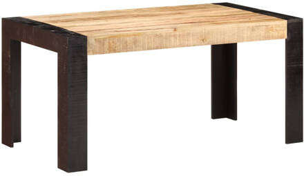 vidaXL Eettafel 160x80x76 cm massief mangohout Bruin