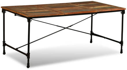 vidaXL Eettafel 180 cm massief gerecycled hout Bruin