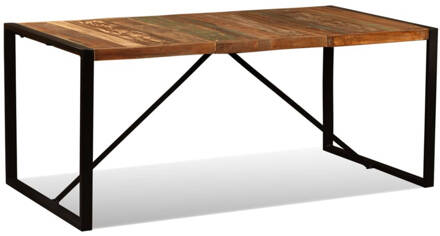 vidaXL Eettafel 180 cm massief gerecycled hout Bruin