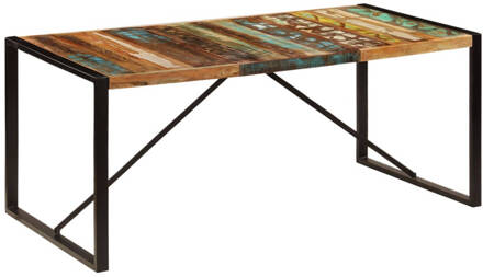 vidaXL Eettafel 180x90x75 cm massief gerecycled hout  VDXL_247415