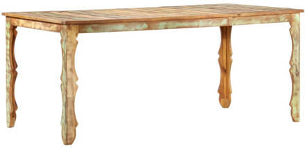 vidaXL Eettafel 180x90x76 cm massief gerecycled hout Bruin