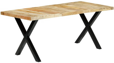 vidaXL Eettafel 180x90x76 cm massief mangohout Bruin