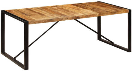 vidaXL Eettafel 200x100x75 cm massief mangohout Bruin