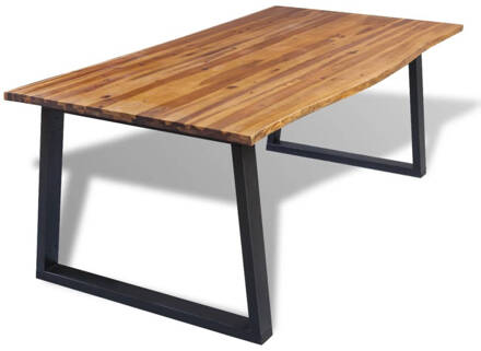 vidaXL Eettafel 200x90 cm massief acaciahout Bruin