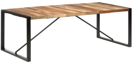 vidaXL Eettafel 220x100x75 Cm Massief Hout Met Sheesham Afwerking