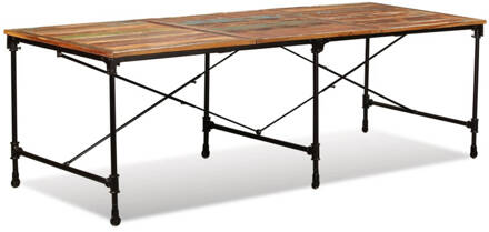 vidaXL Eettafel 240 cm massief gerecycled hout Bruin