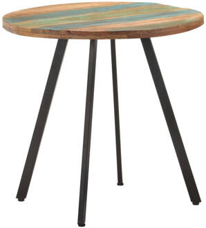 vidaXL Eettafel 80 cm massief gerecycled hout Multicolor