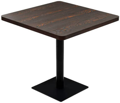 vidaXL Eettafel Donker essen 80 x 80 x 75 cm Bruin