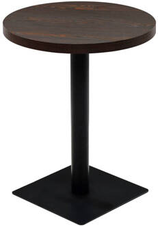 vidaXL Eettafel Donker essen Ø 60 x 75 cm Bruin