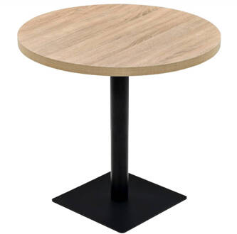 vidaXL Eettafel Eiken Ø 80 x 75 cm Beige