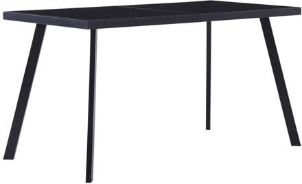 vidaXL Eettafel Zwart 140 x 70 x 75 cm