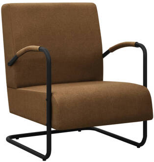 vidaXL Fauteuil stof bruin