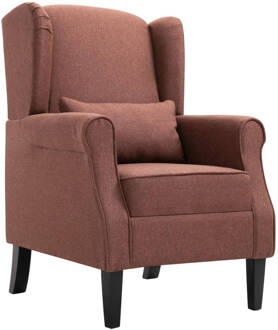 vidaXL Fauteuil stof bruin