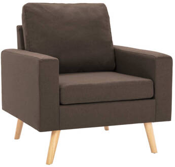 vidaXL Fauteuil stof bruin