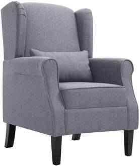 vidaXL Fauteuil stof donkergrijs