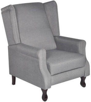 vidaXL Fauteuil stof grijs