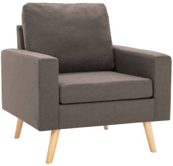 vidaXL Fauteuil stof taupe