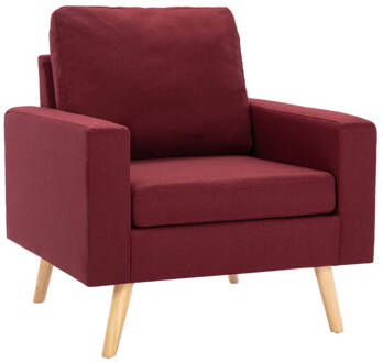 vidaXL Fauteuil stof wijnrood