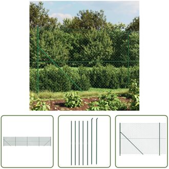 vidaXL Gaashek Groen 1.6 x 10m - Hoge Kwaliteit PVC-Coating - Duurzaam Staal - Flexibel - Sterk