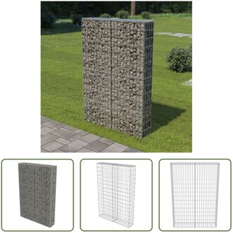 vidaXL Gabion mand - 100x20x150cm - zilver - gegalvaniseerd staal Zilverkleurig