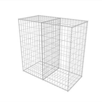 vidaXL Gabion mand 100x50x100 cm gegalvaniseerd staal Zilver