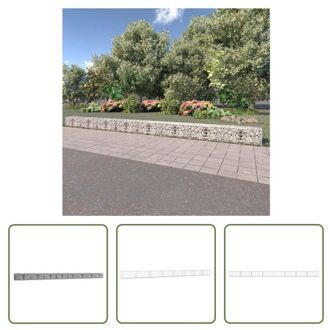 vidaXL Gabion Muur - 900 x 50 x 50 cm - Gegalvaniseerd Staal Zilverkleurig