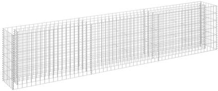 vidaXL Gabion plantenbak 270 x 30 x 60 cm Zilver