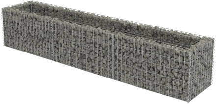 vidaXL Gabion plantenbak 270 x 50 x 50 cm Zilver