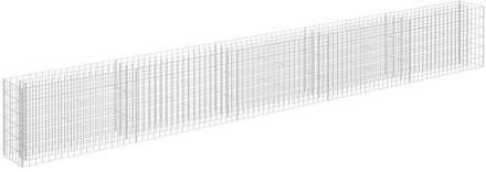 vidaXL Gabion plantenbak 450 x 30 x 60 cm Zilver