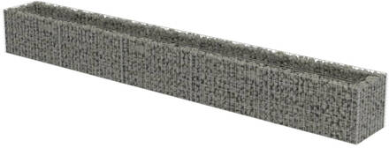 vidaXL Gabion plantenbak 450x50x50 cm gegalvaniseerd staal