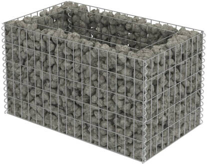 vidaXL Gabion plantenbak 90x50x50 cm gegalvaniseerd staal