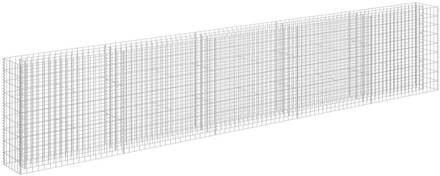 vidaXL Gabion plantenbak verhoogd 450x30x90 cm gegalvaniseerd staal Zilver