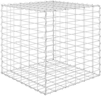 vidaXL Gabion plantenbak verhoogd kubus 60x60x60 cm staaldraad Zilver