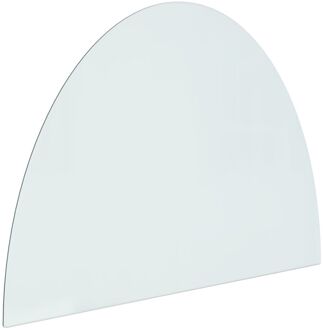 vidaXL Glasplaat voor open haard half rond 800x600 mm