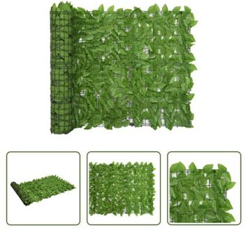 vidaXL Groene Privacy Luifel - 500 x 100 cm - Polyethyleen en Stof