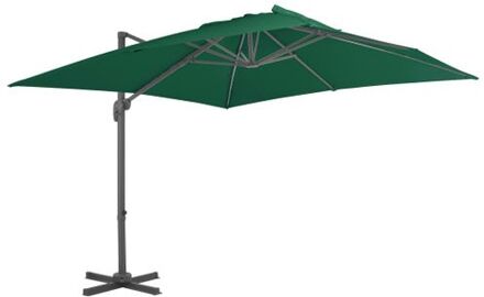 vidaXL Hangende Parasol Groen 300x300x258 cm - UV-beschermend en verstelbaar