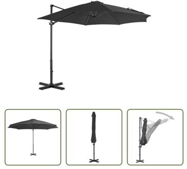 vidaXL Hangende Parasol - Luxe - 300 x 238 cm - Antraciet Grijs