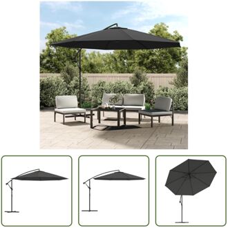 vidaXL Hangparasol Rechthoekig Antraciet 350x268 - UV-beschermend Grijs