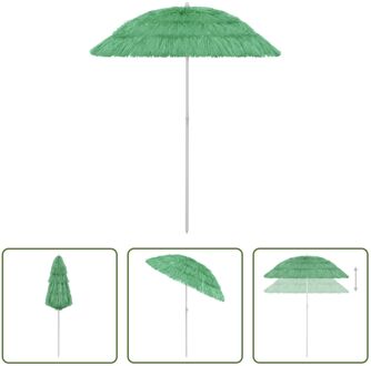 vidaXL Hawaï Parasol Groen 180 cm - Polyester UV-bestendig en kantelbaar