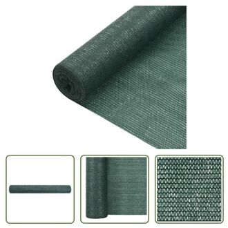 vidaXL HDPE Tuinscherm - 1.5 x 25 m - Groen - 75 g/m²