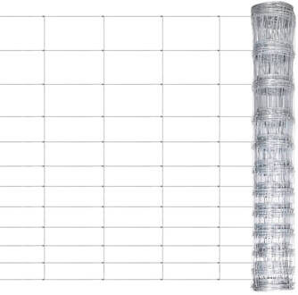 vidaXL Hek 50 m 150 cm gegalvaniseerd staal zilverkleurig  VDXL_149505